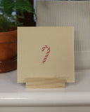 Original mini colour pencil drawing - Candy cane